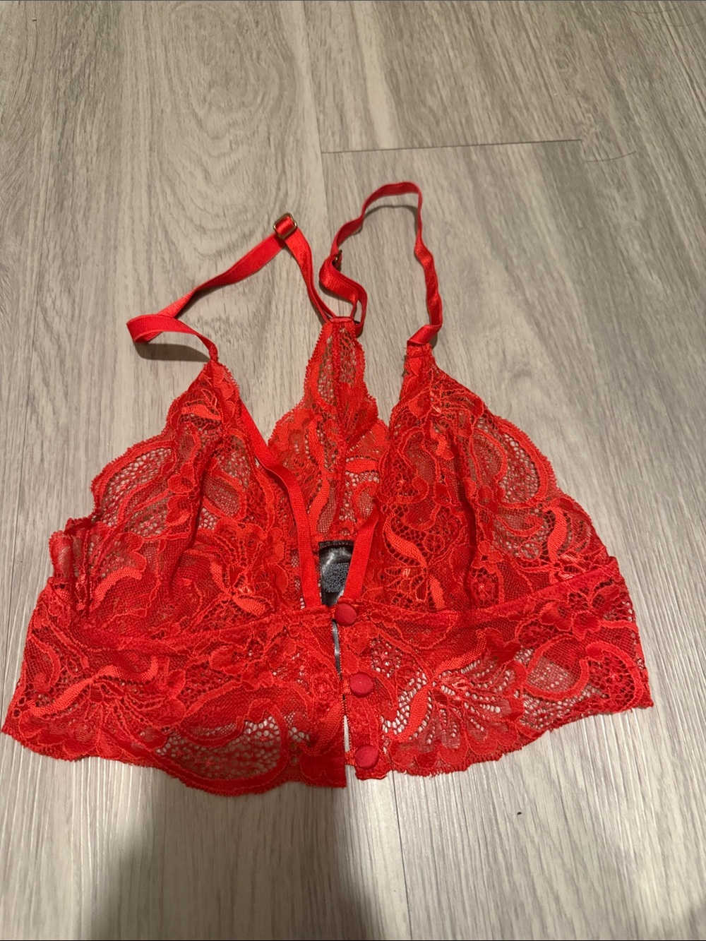 ASOS red lace bralette